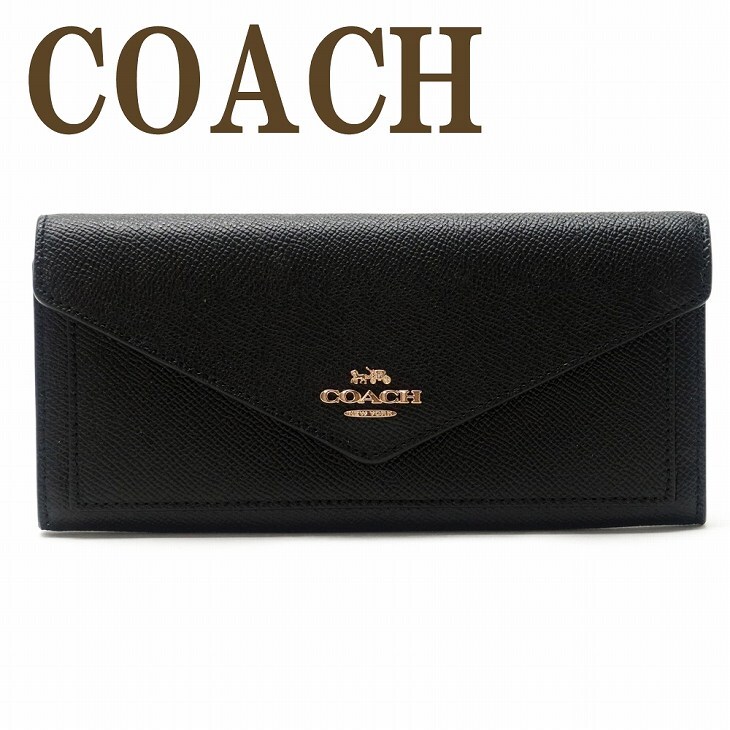 コーチ COACH 財布 レディース 長財布 ロゴ ブラック 黒 3033IMBLK