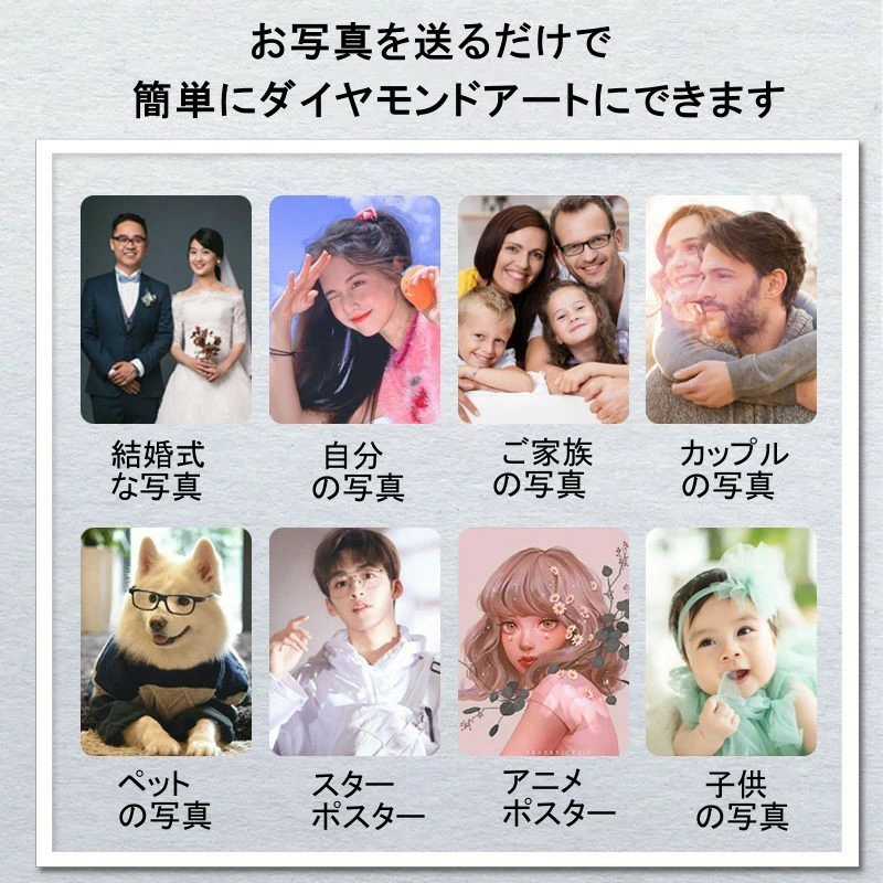 ダイヤモンドアート オーダーメイド ダイヤモンドペインティング 写真