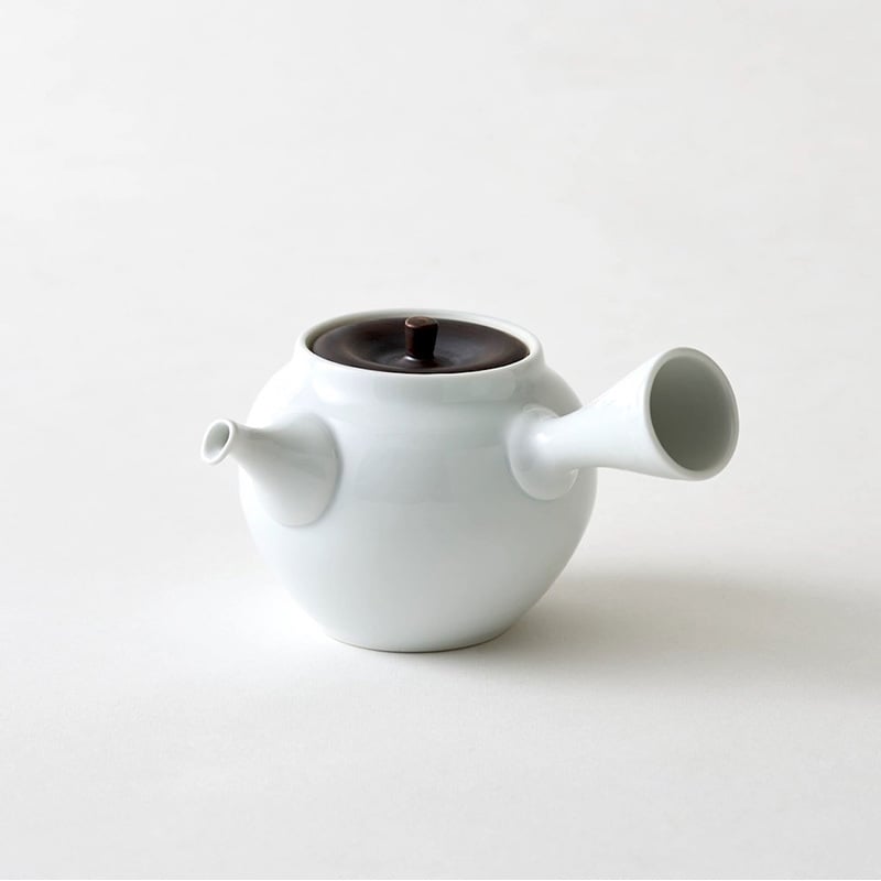 WDH 茶器 急須 湯呑2個セット 錆釉 白/茶 茶器セットおしゃれ シンプル