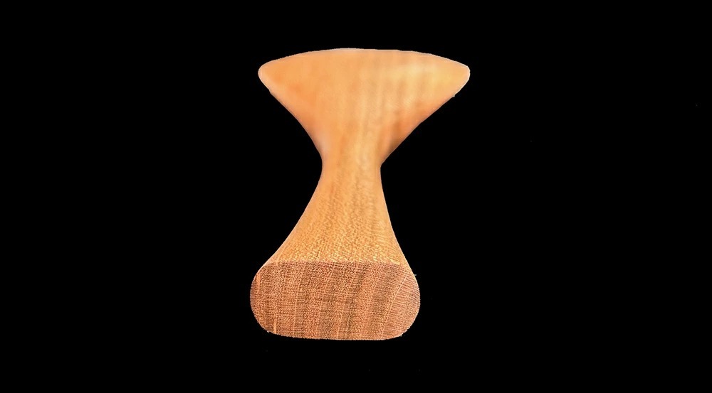 しゃもじ（杓子）特厚 木製 桜の天然木 手作り 全長19cm 宮島 宮島