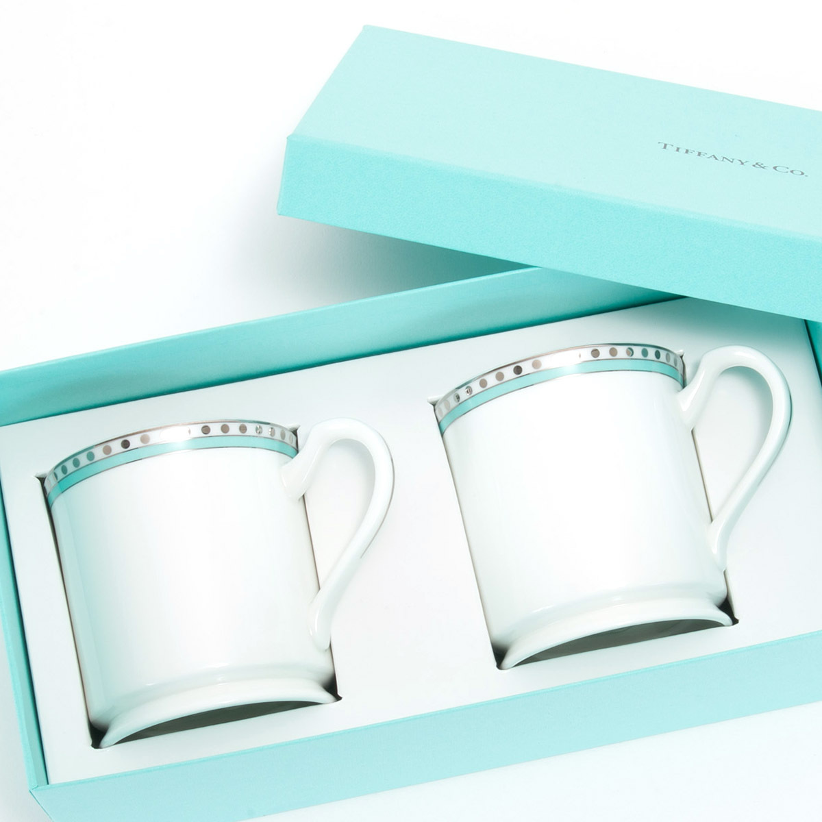ティファニー tiffany&co マグカップ ペアマグカップ プラチナ ブルー