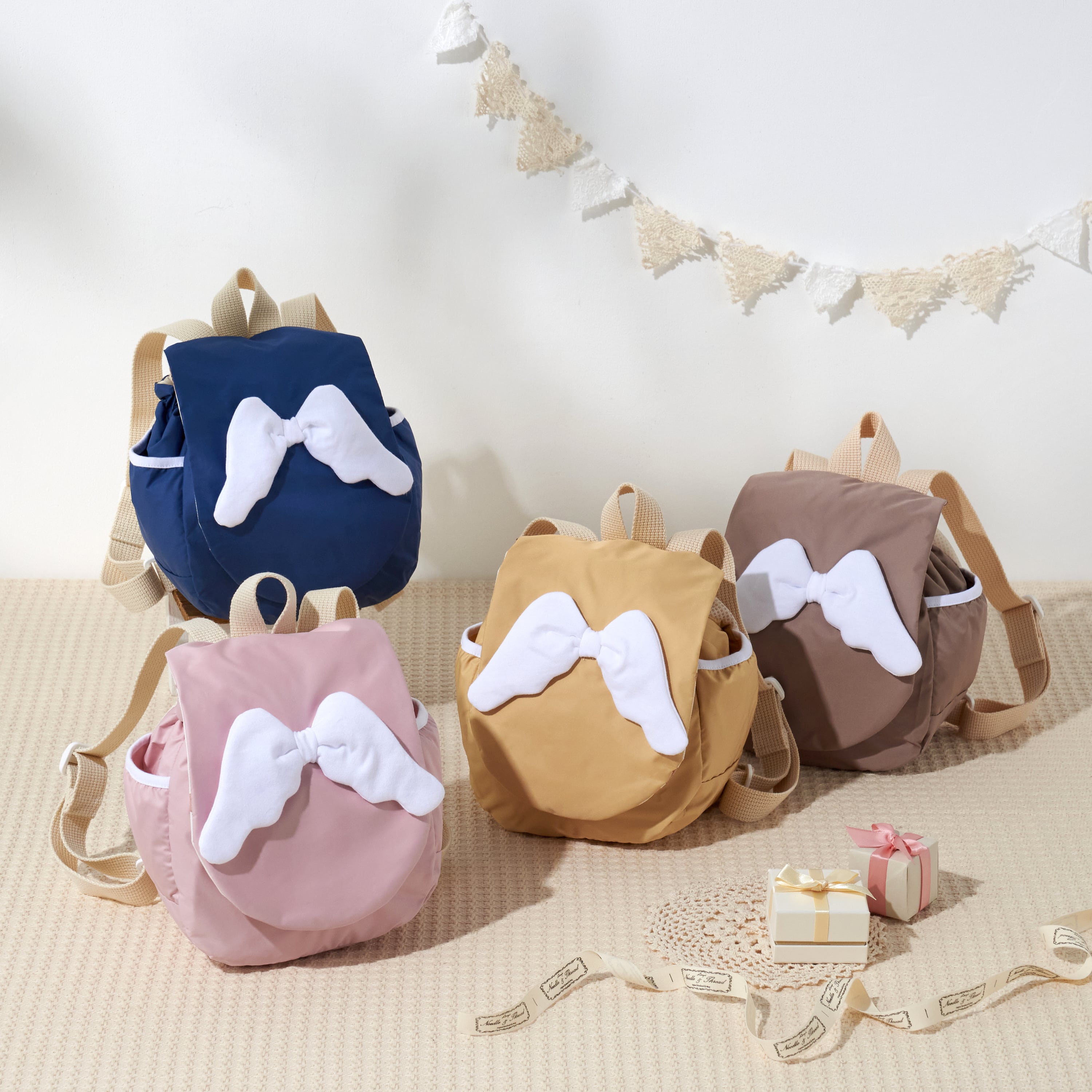 送料無料 Lien de famille もこもこ天使のリュックサック 天使 ベビー