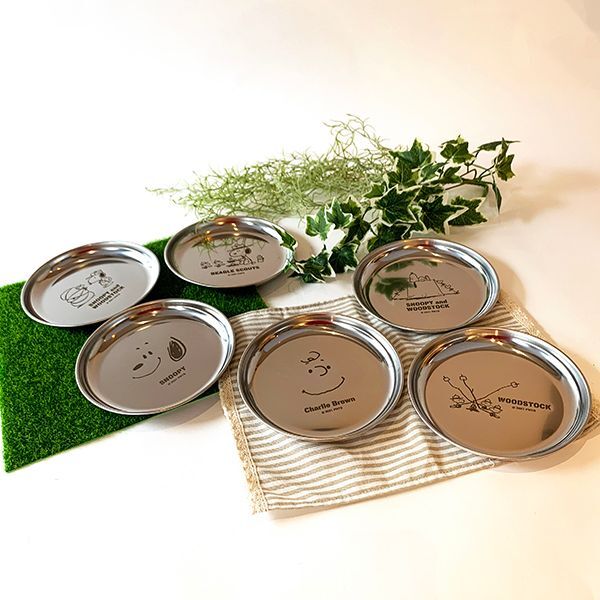 スヌーピー チャーリー・ブラウン ステンレスプレート フェイス 食器