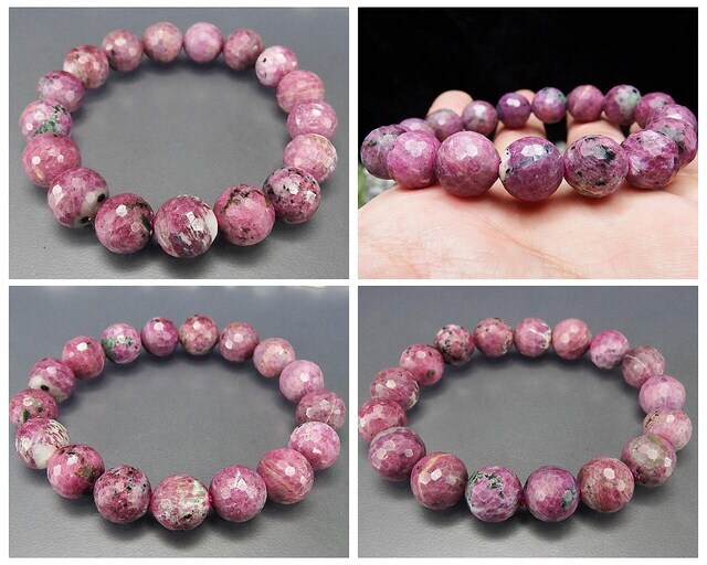 一点物天然石赤系ルビーインゾイサイト大玉約12mmミラーカット