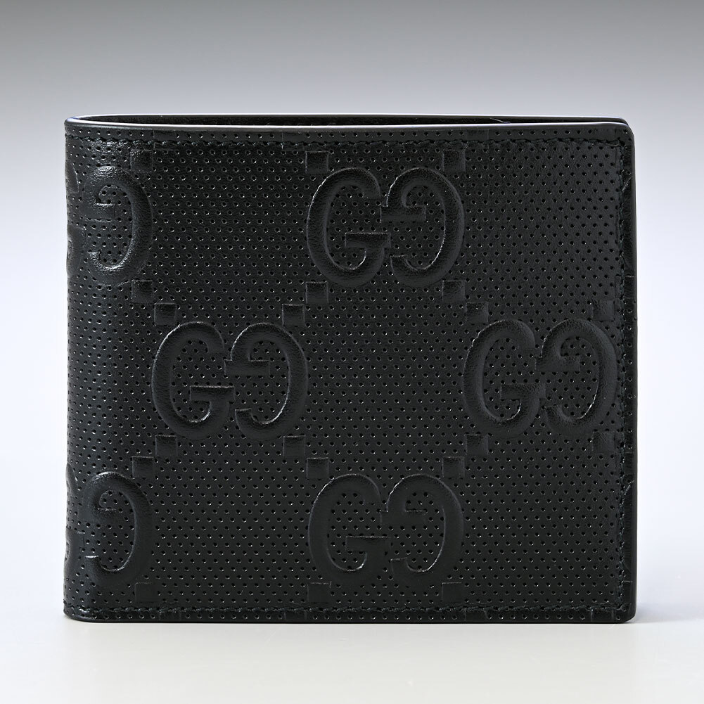グッチ GUCCI 二つ折り財布 メンズ GGエンボス ブラック 625555 1W3AN