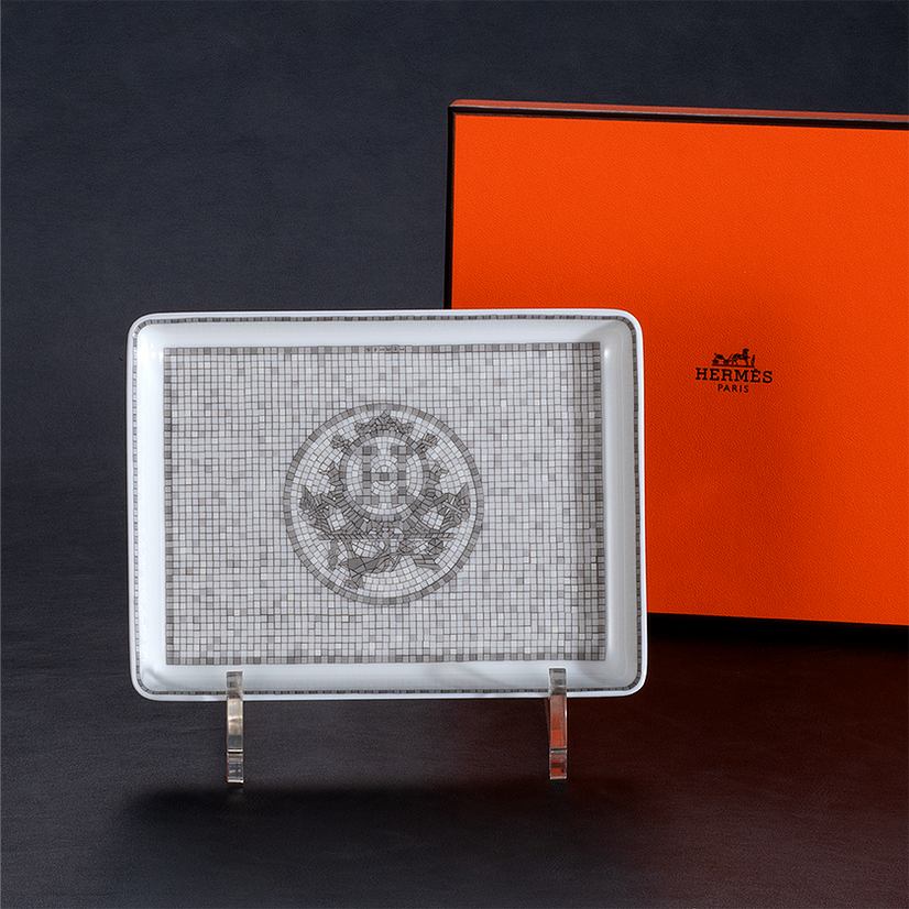 HERMES エルメス モザイクヴァンキャトル 16cm×12cm スクエアプレート