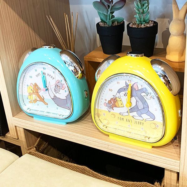 トムとジェリー おむすびクロック （チーズだいすき） イエロー