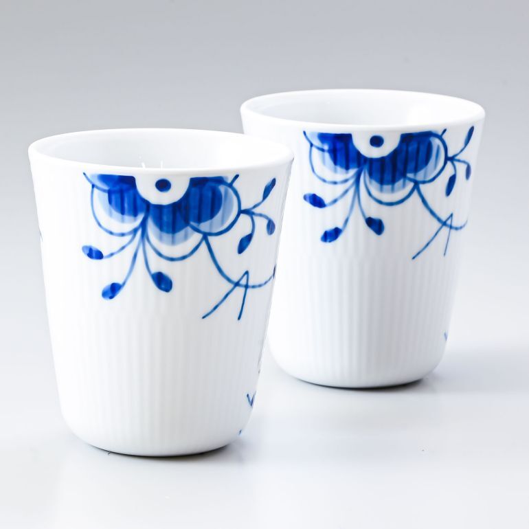 2個セット ロイヤルコペンハーゲン ブルーフルーテッド メガ ペア