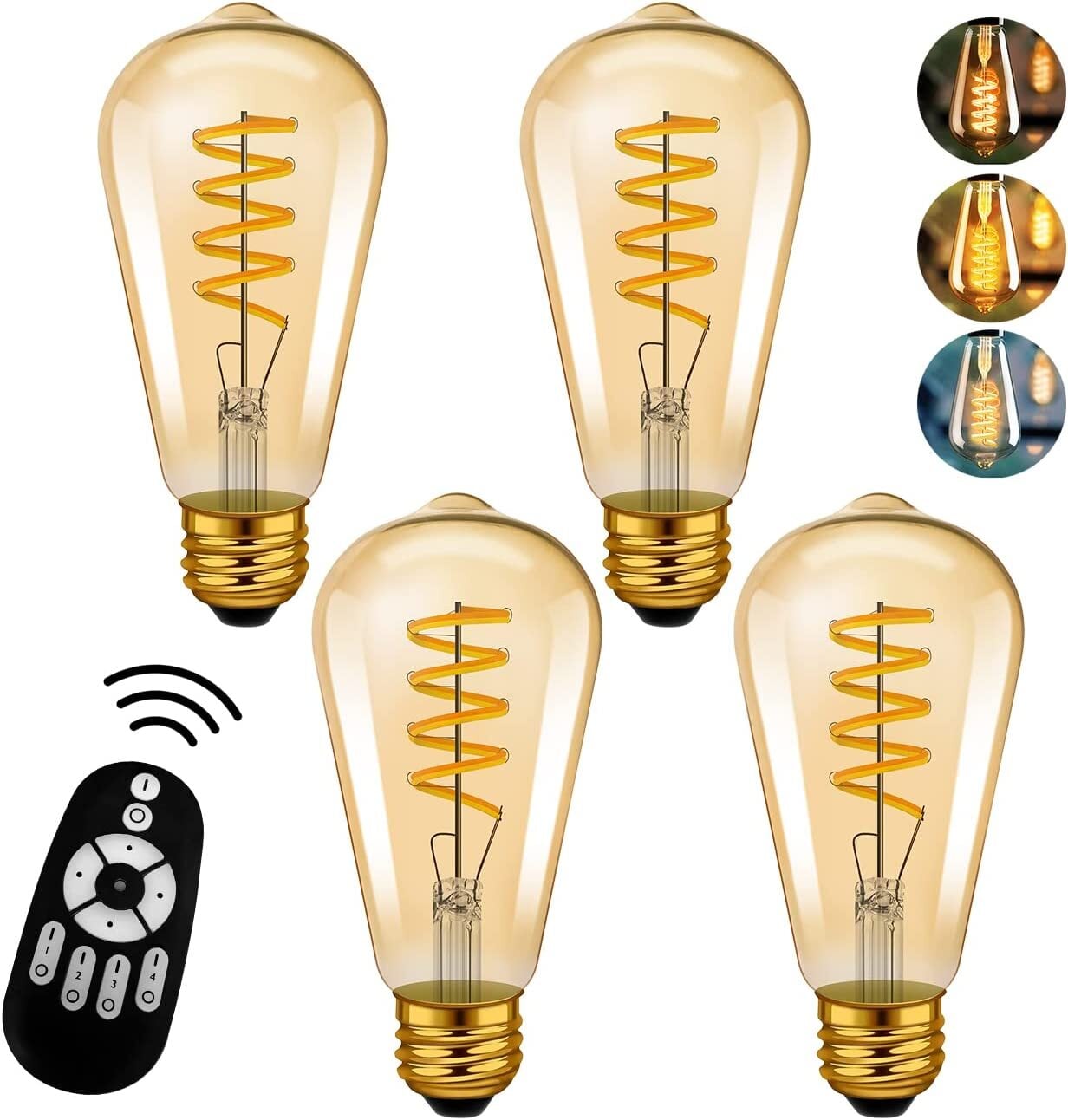 LED電球 E26口金 4個セット 【選べる特典付】 フィラメント電球 20W形