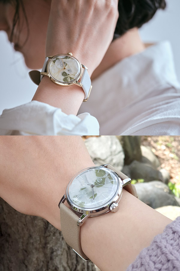 ラヴィンブーケ 腕時計 レディース 革ベルト ウォッチ プリザーブド