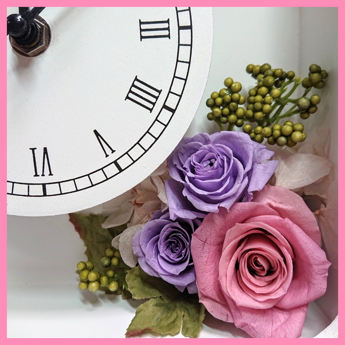 送料無料】アリスの時計♪♪ [プリザーブドフラワー] [入学 卒業
