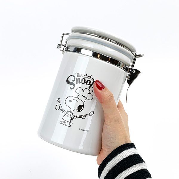 スヌーピー PEANUTS キャニスターL WH シェフスヌーピー 保存容器 日本