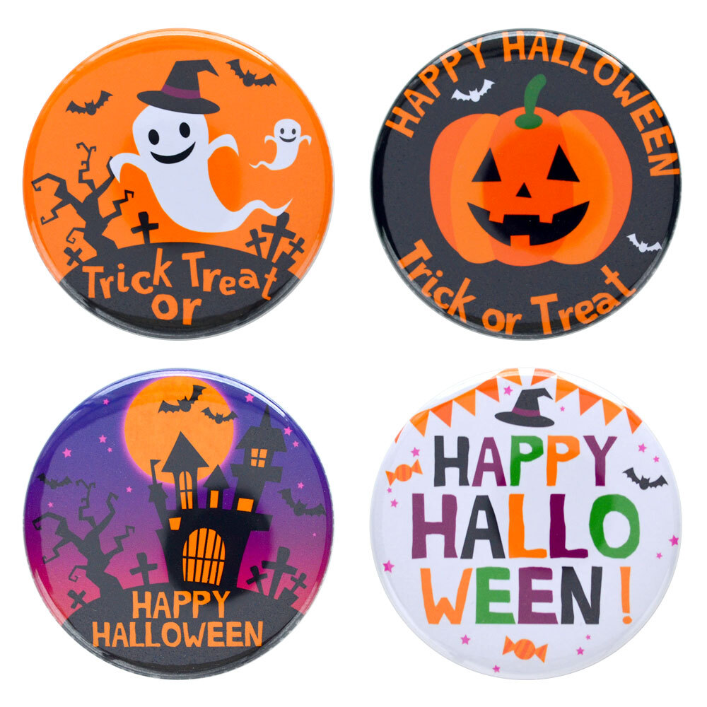 ハロウィン halloween 缶バッジ 丸型 直径56ミリ 缶バッチ 缶バッジ