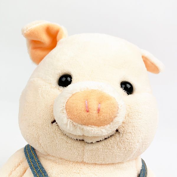 ぷーとん ぬいぐるみ デニムS こぶた 豚 おもちゃ インテリア ブルー