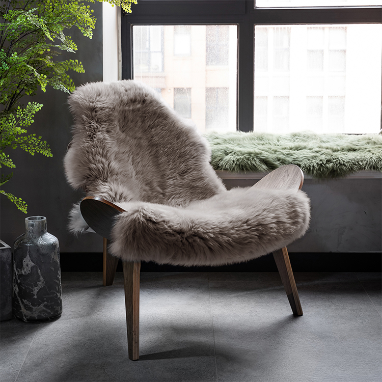 レビュー特典付 お手入れブラシ】 長毛 ムートンラグ 1匹サイズ