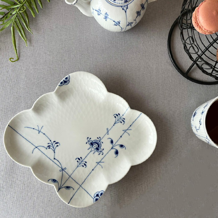 ロイヤルコペンハーゲン ブルーパルメッテ ひし形 ディッシュ 26.5cm