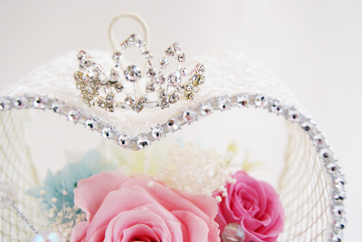 リングピロー 完成品 結婚式 プリザーブドフラワー パステル ハート