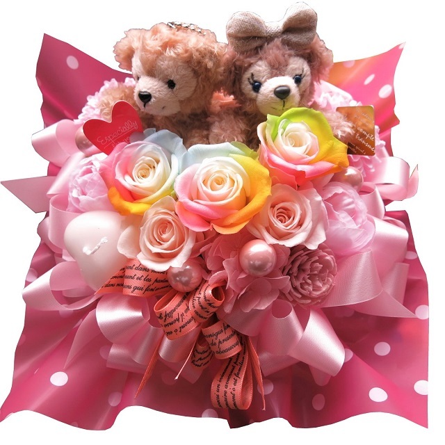 クリスマスプレゼント ディズニー ダッフィー ぬいぐるみ 花束風