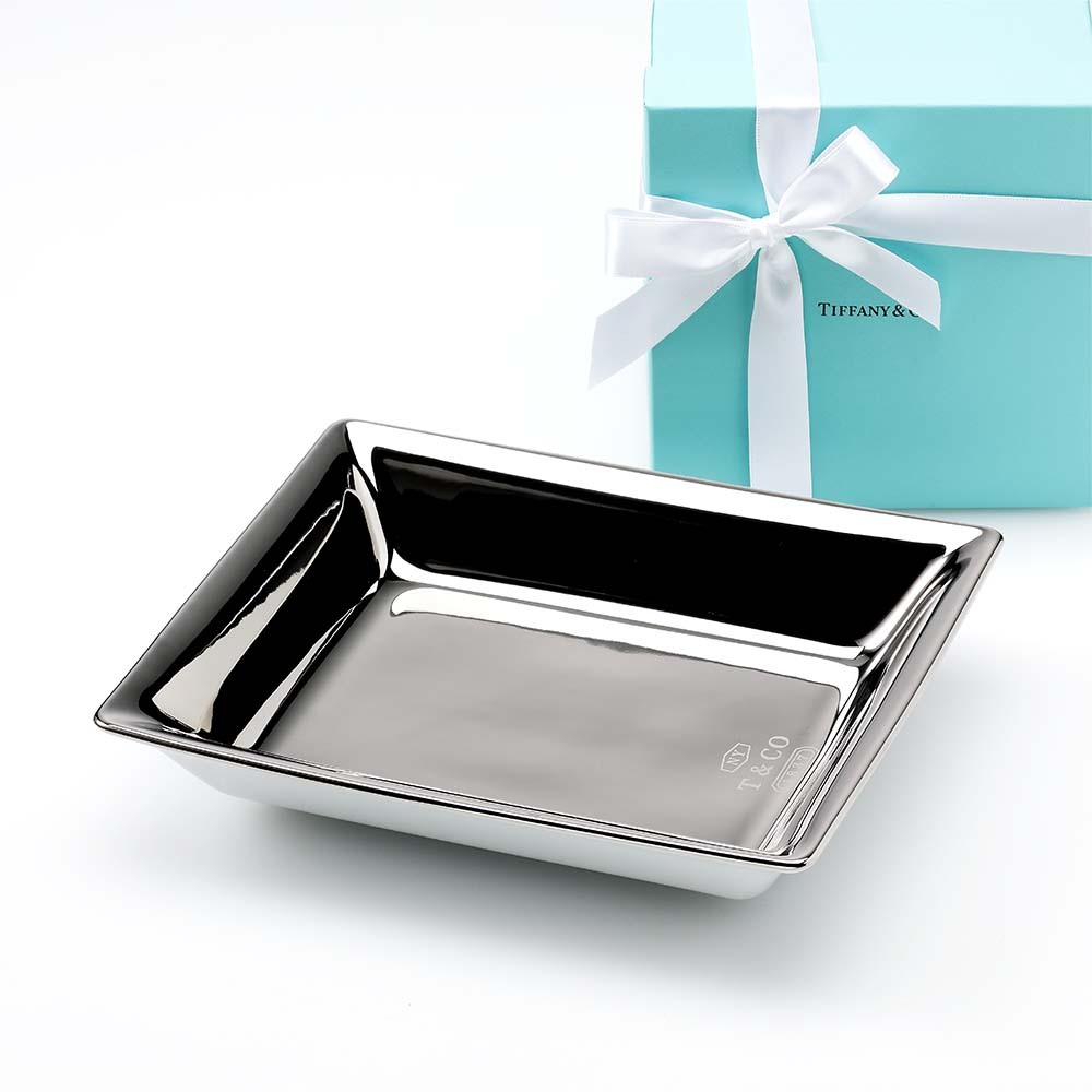 TIFFANY ティファニー メタリック ヴィド ポシェ ポーセリン シルバー