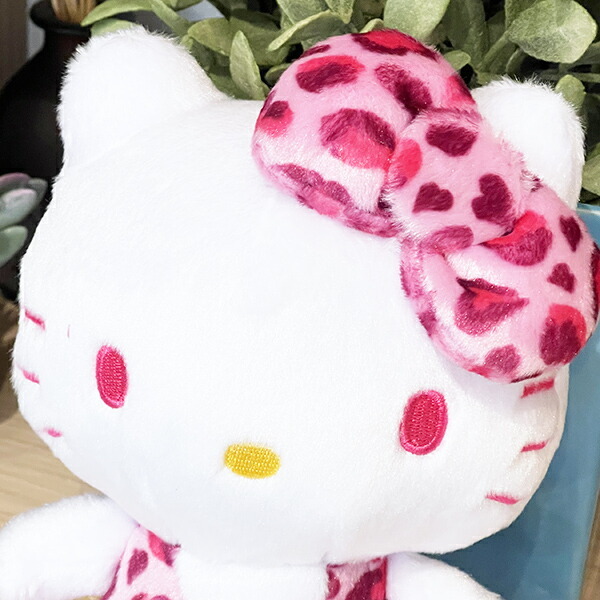 サンリオ ハローキティ ヒョウ柄 ピンク お座りぬいぐるみ インテリア