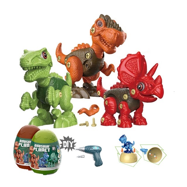 恐竜 おもちゃ 3種セット 電動ドリル たまご 大工さんごっこ 知育玩具