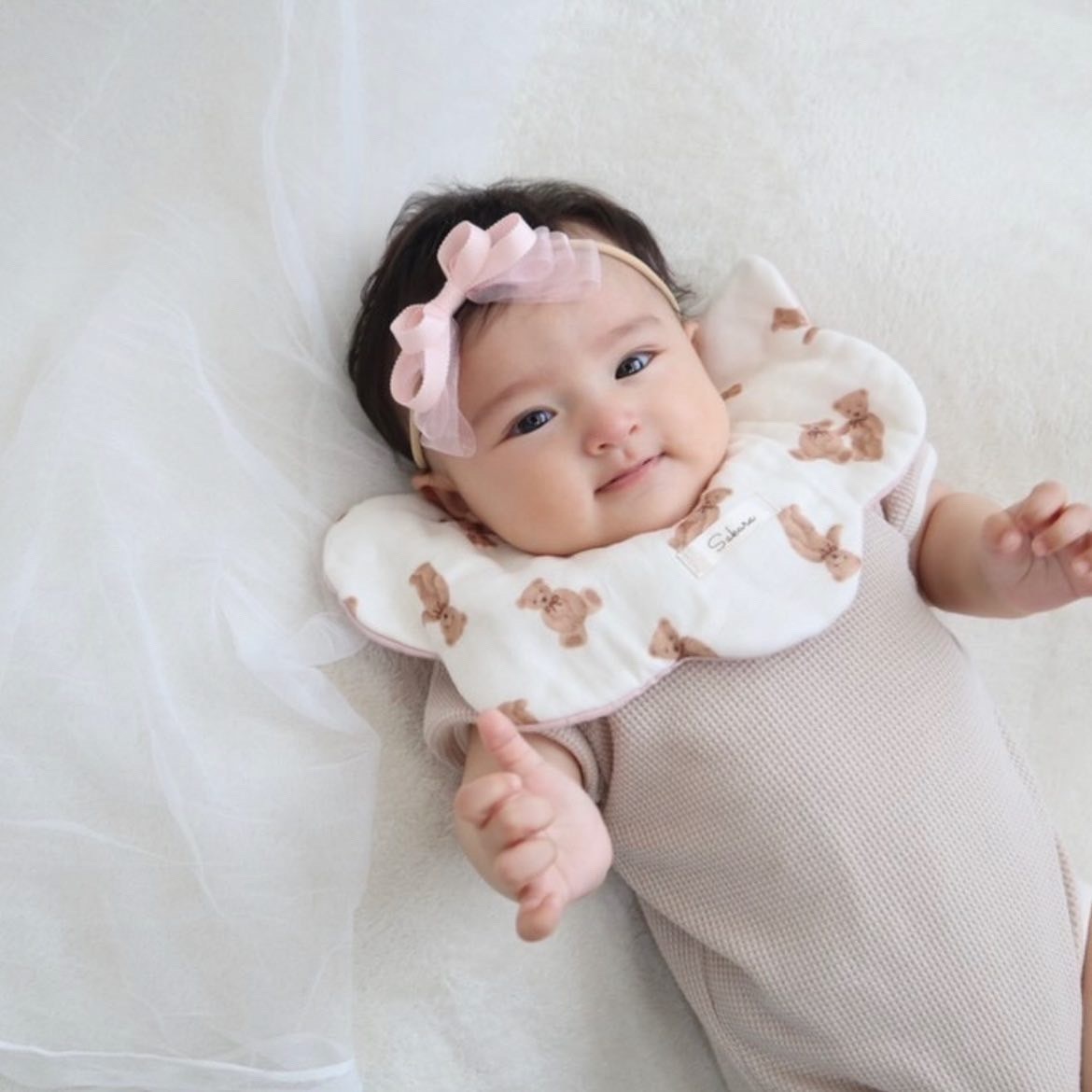 名入れ スタイ もくもくスタイ テディベア 日本製 名入れ無料