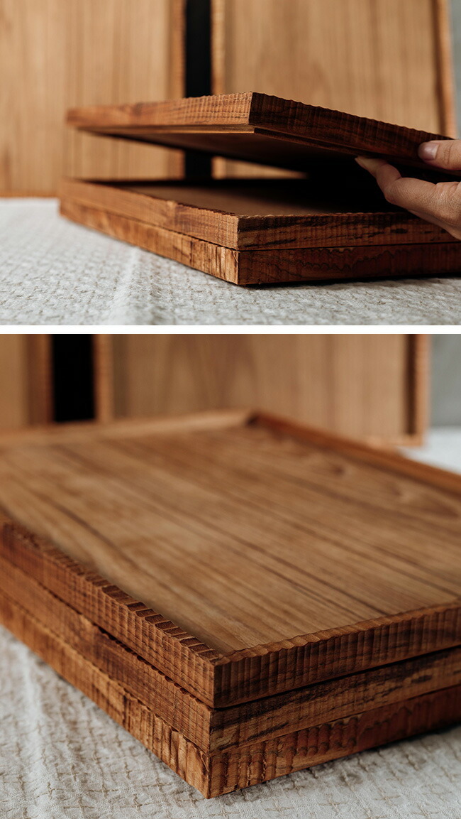 スタックトレー 32×32cm[木製トレー 木製トレイ おしゃれ シンプル お