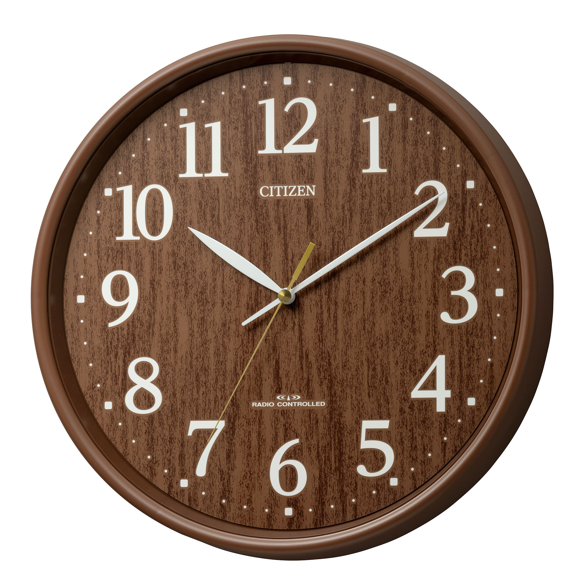 CITIZEN】 電波 壁掛け時計 アナログ 掛け時計 連続秒針 静音