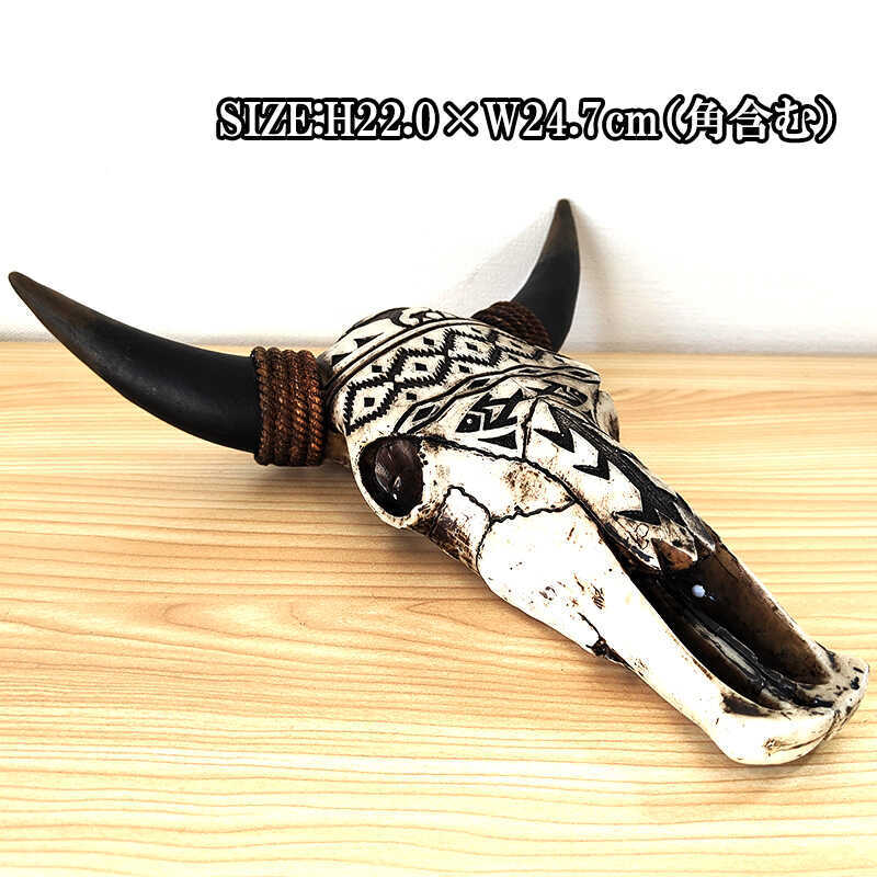 スカルハンガー ウエスタン おしゃれ ネイティブ 牛 ガイコツ 雑貨