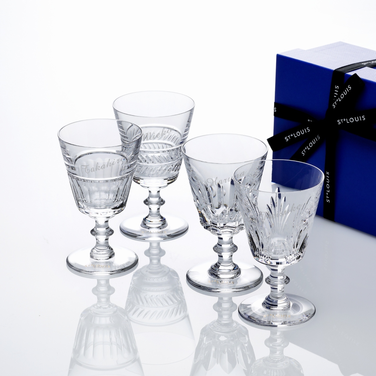 St.Louis サンルイ クイーンズホール グラス 4個セット 209ml 名入れ