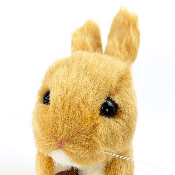 日本製 手作り ぬいぐるみ うさぎ（ウサギ） 座り ベージュ