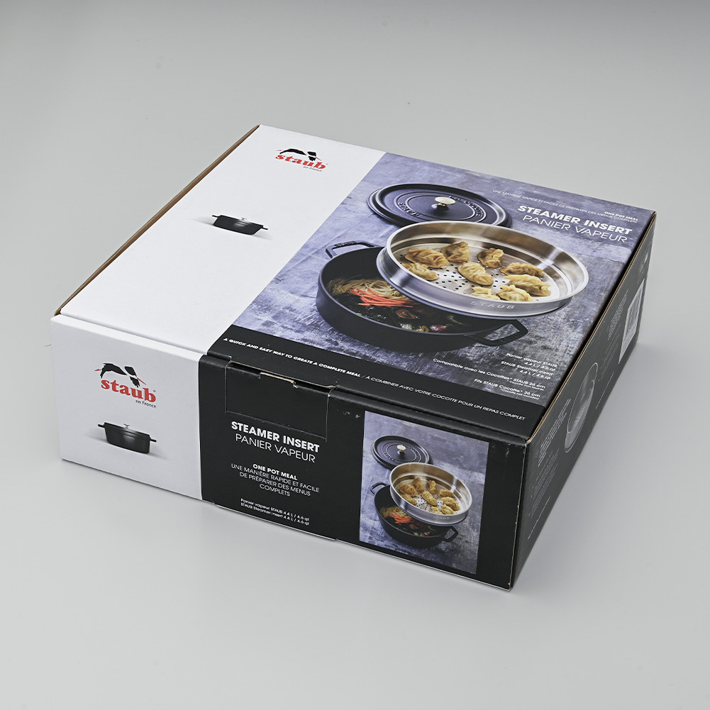 ストウブ スチーマー 26cm インサート ステンレス 鍋用 蒸し器 調理