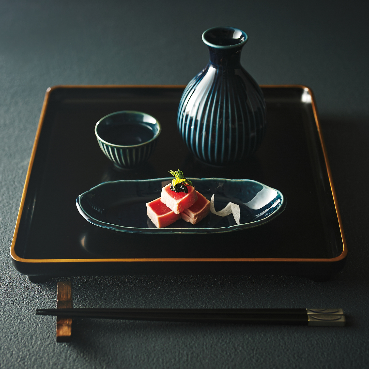 koyoi 晩酌セット 美濃焼 酒器/徳利/盃/突出皿【食器ギフトセット 化粧