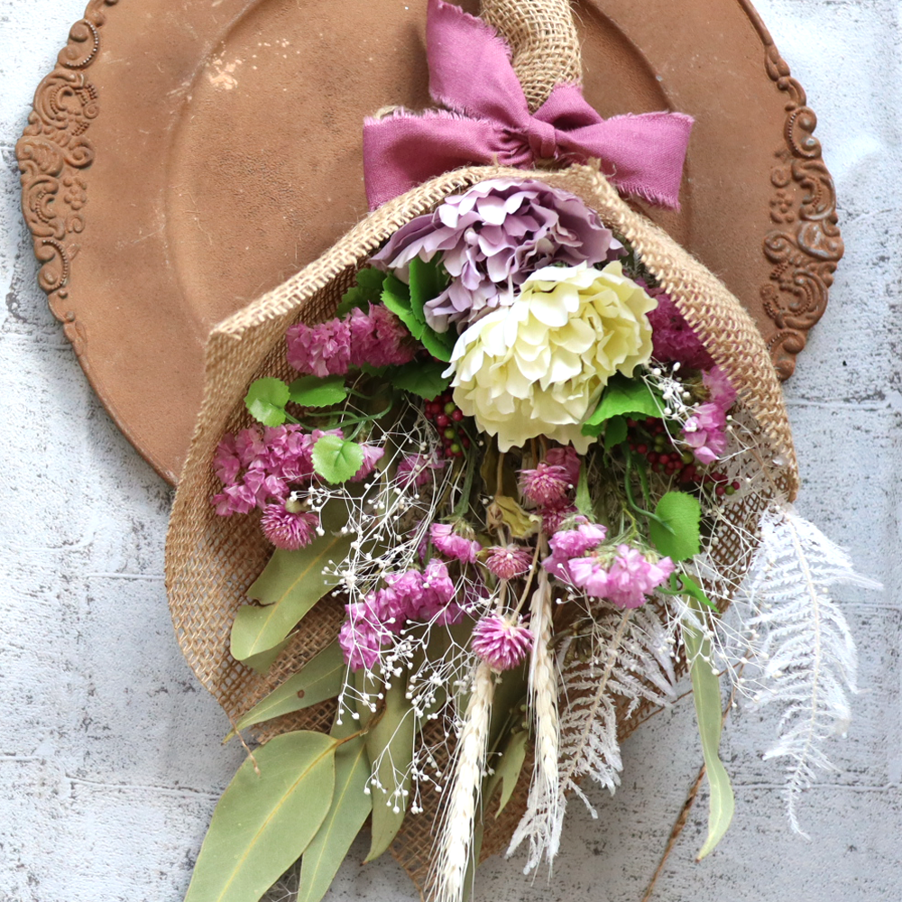 ドライフラワー スワッグ ミモザ 花束 プレゼント プリザーブド