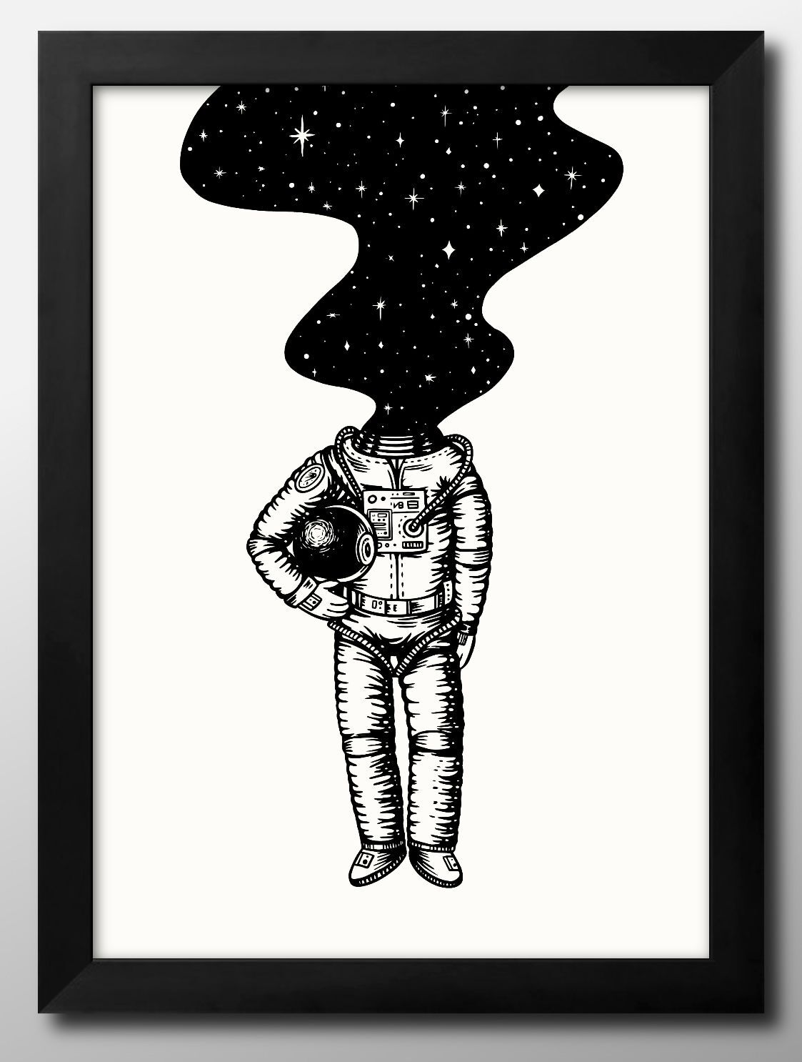 モノクロアート 宇宙飛行士 NASA A3 サイズ ポスター アート おしゃれ