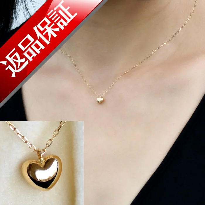 ハート ネックレス 18金 18k ペンダント レディース ジュエリー