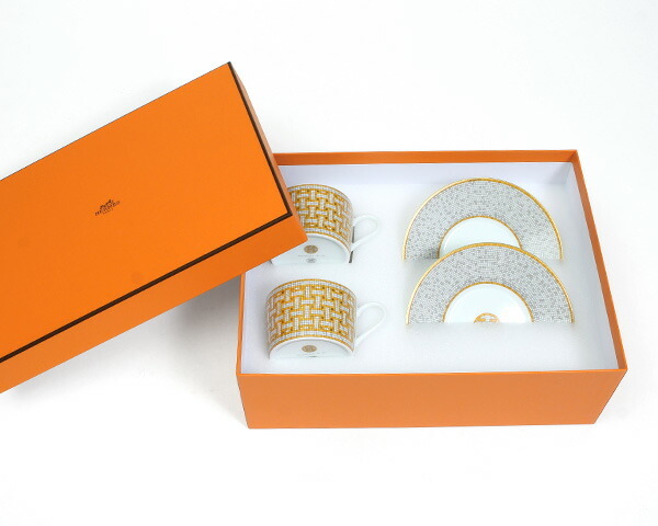 エルメス モザイク ティーカップ＆ソーサー ペア 160ml HERMES