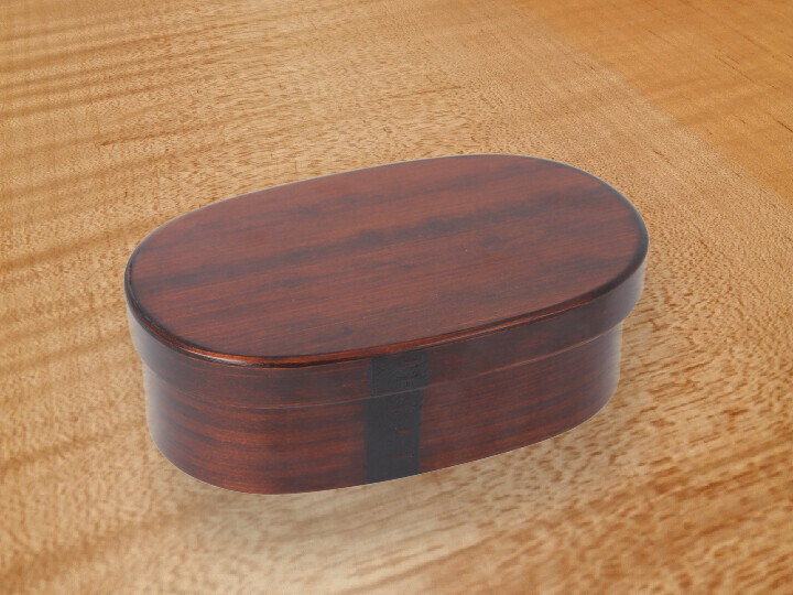 木曽桧 小判弁当箱（小） 漆塗り 木曽ひのき メンパ 曲げわっぱ 木曽