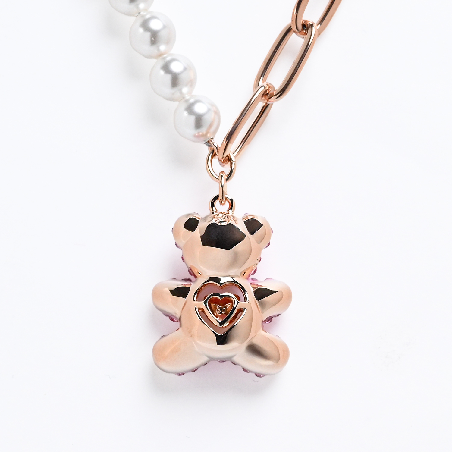 スワロフスキー SWAROVSKI ネックレス Teddy テディ ハート ピンク