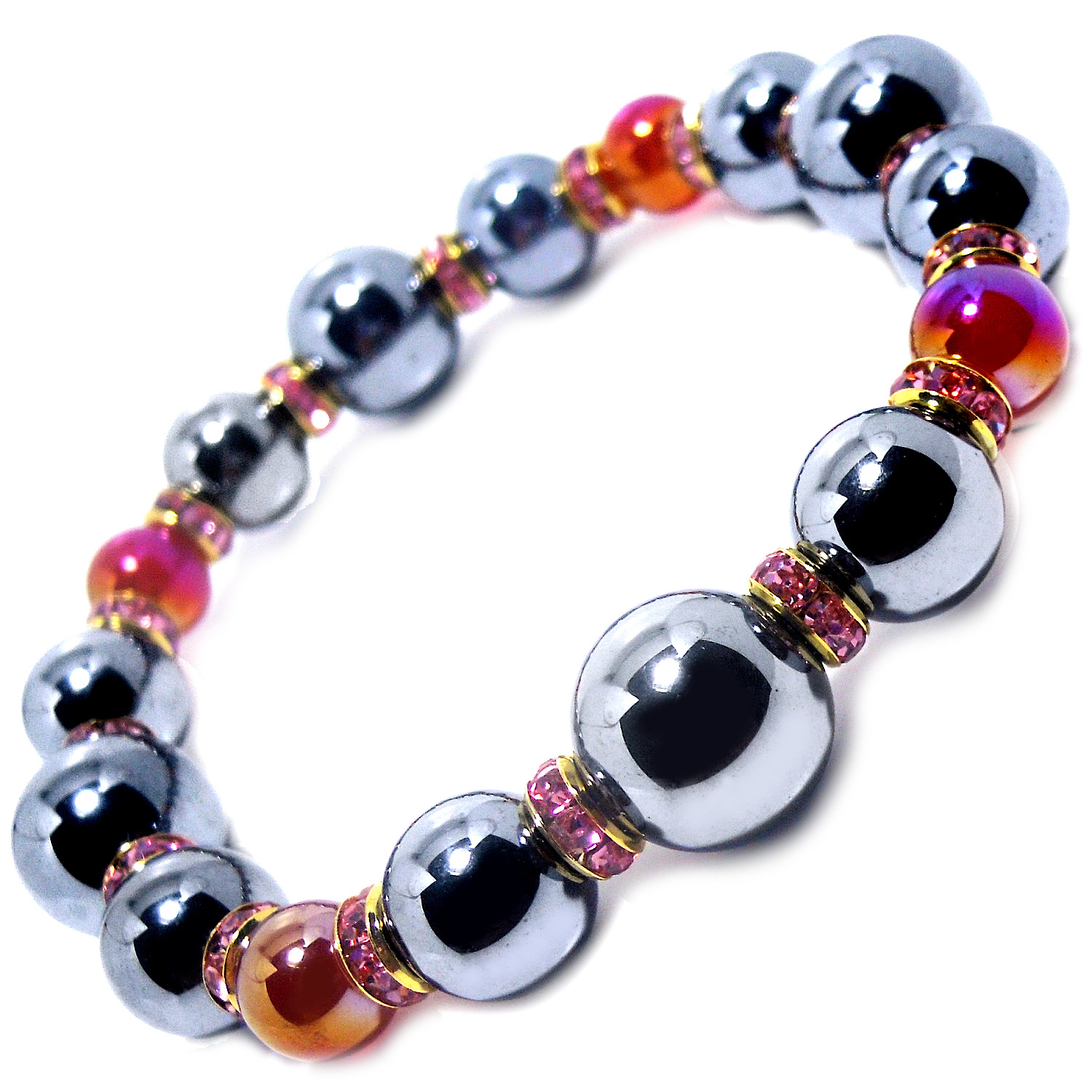 天然石ブレスレット】テラヘルツ 鉱石 12mm10mm カーネリアンオーラ