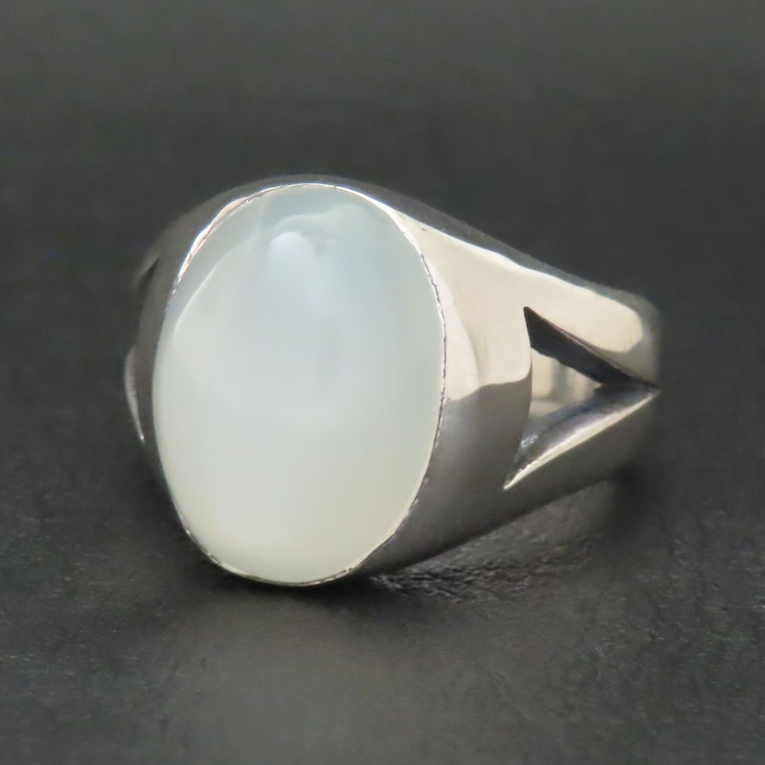 ブルームーンストーンリング シルバー925 指輪 【刻印無料】ブルー