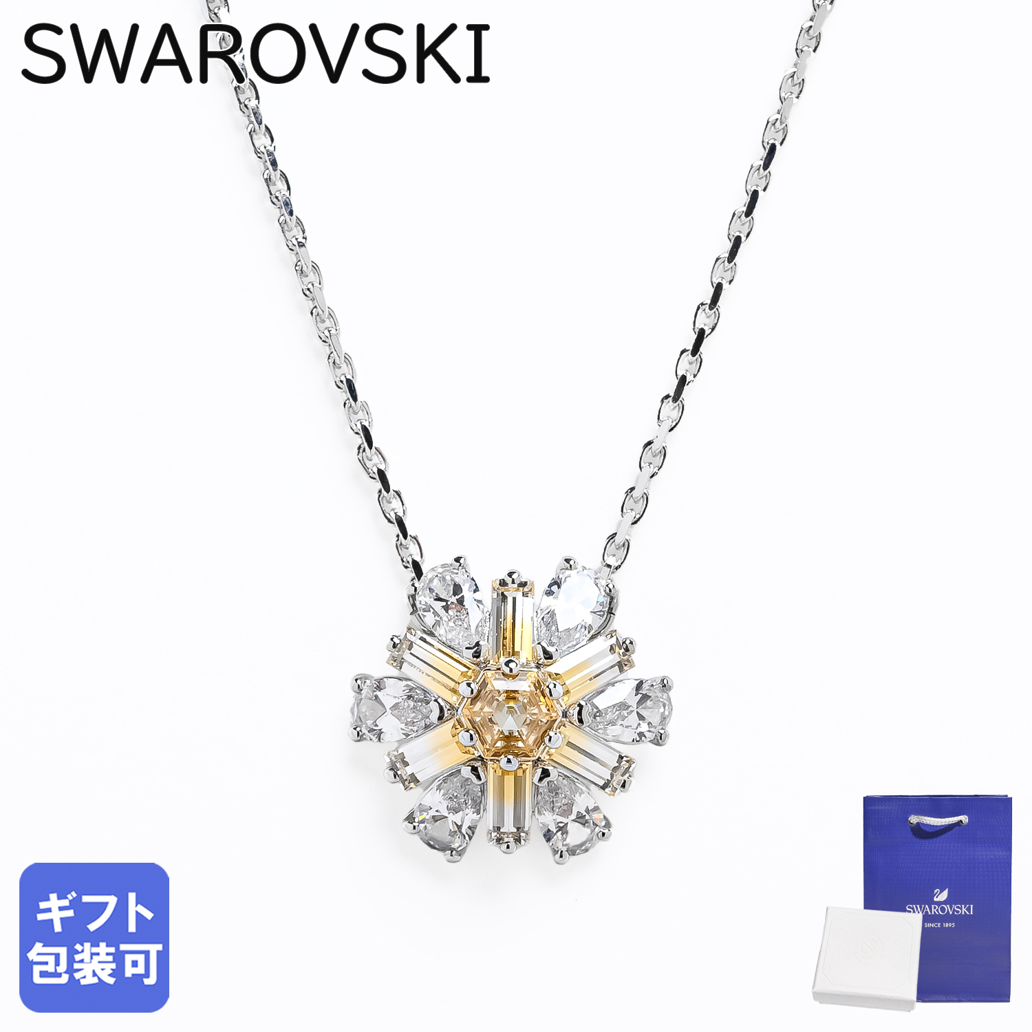 スワロフスキー SWAROVSKI ネックレス Idyllia フラワー ペンダント