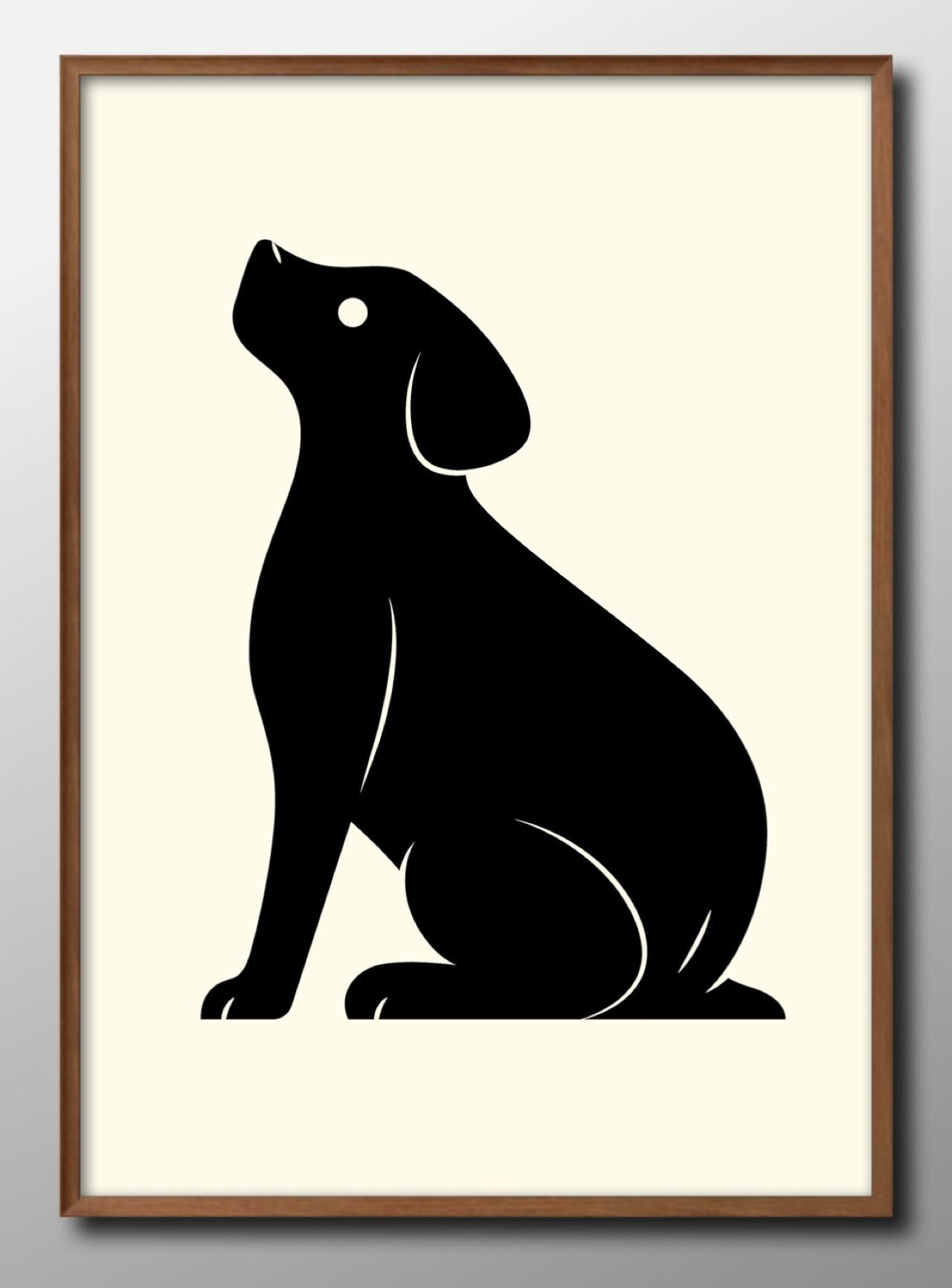 黒犬 イヌ DOG A3 サイズ ポスター アート おしゃれ 絵画 インテリア