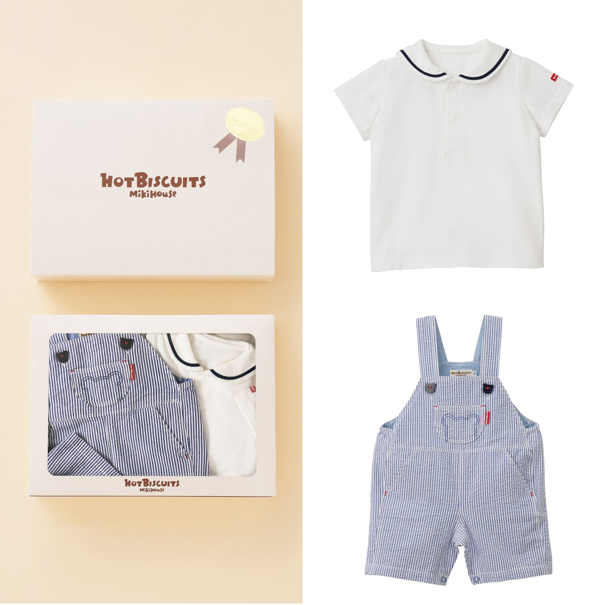 ブランド公式ショップ☆ミキハウスホットビスケッツ オーバーオール