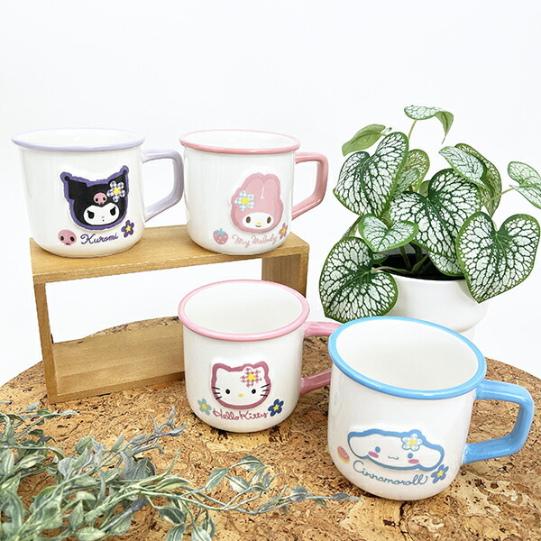 サンリオ ハローキティ カオハナ ホーロー風マグカップ コップ 食器