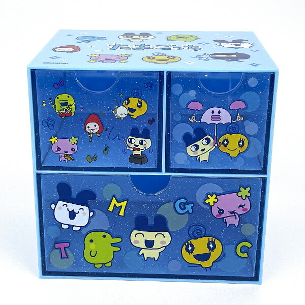 たまごっち キャラチェスト ブルー 小物入れ 収納 引き出し