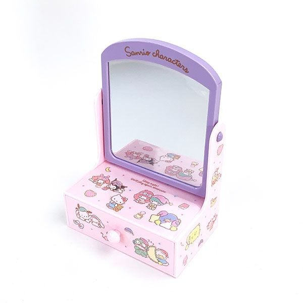 サンリオ サンリオキャラクターズ ミニドレッサー 鏡 ミラー 収納 小物