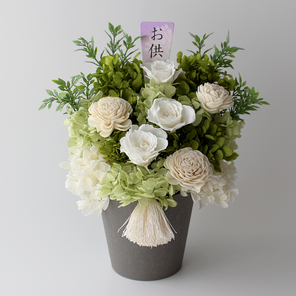供花 仏花 プリザーブドフラワー 1対 2個【ケース入り】 枯れない花