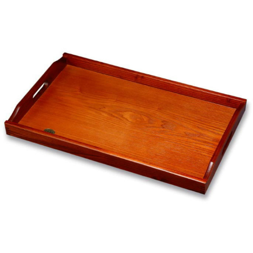 名入れ可能】 お盆 トレー 尺七 木製長手盆 ケヤキ色 長盆 運び盆 特売