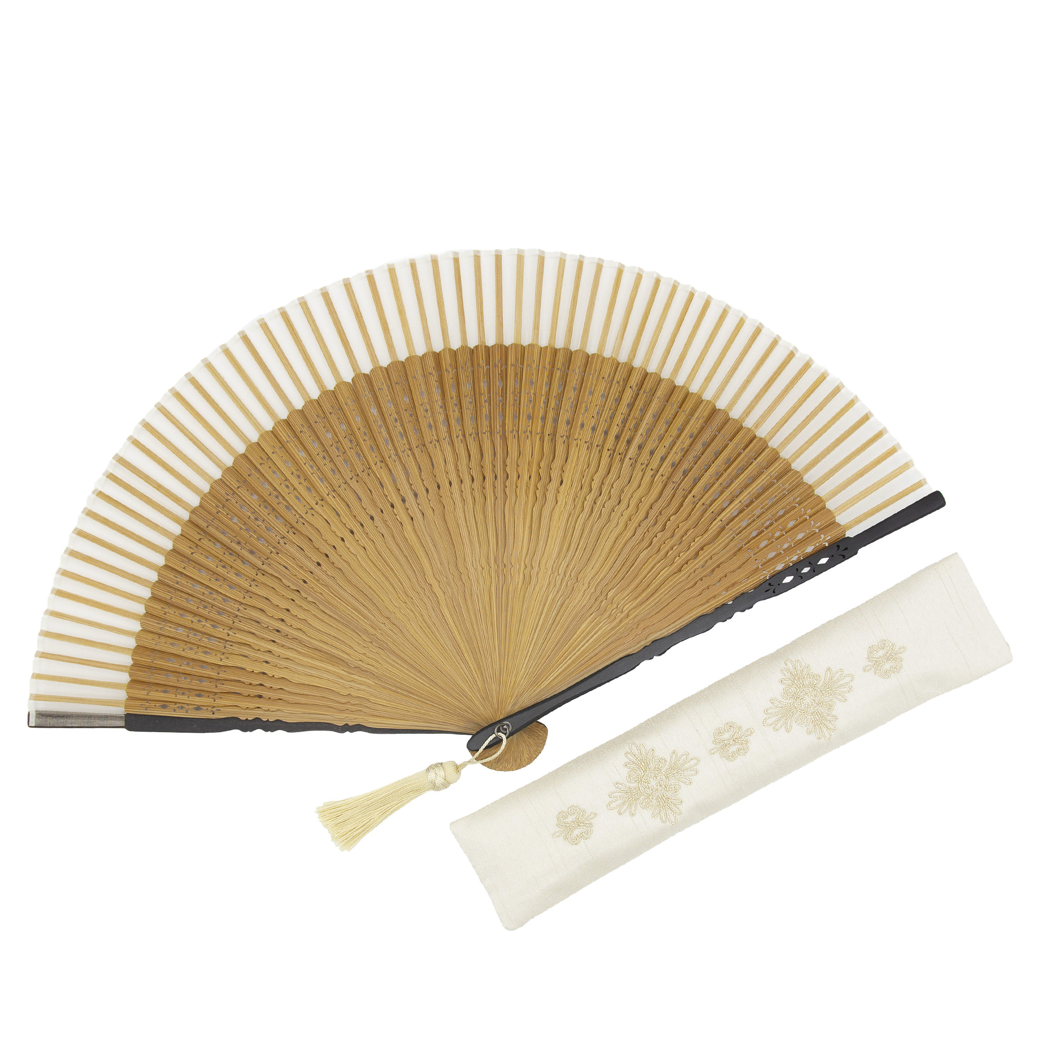 名入れ］【螺鈿親黒檀60間-婦人- 扇子セット】｜ 縁起物 伝統工芸 母の